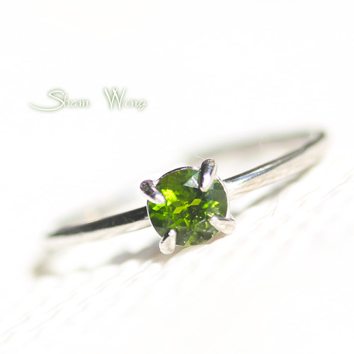 キラキラ✨クロムダイオプサイト リング.+:｡緑光.+:｡silver925 天然石