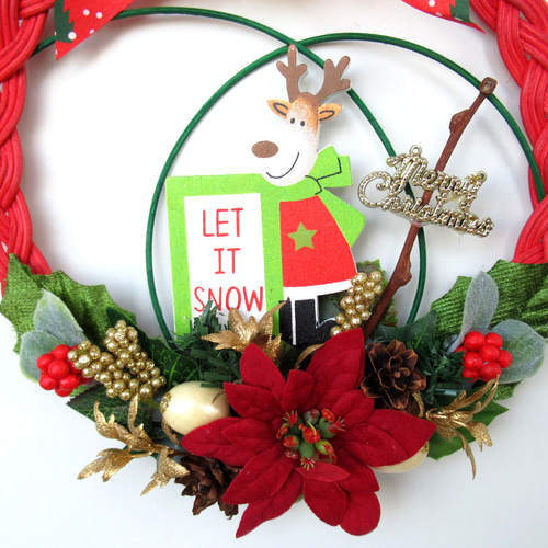 クリスマスリース飾り 小23-3 リース kisetukazari2 通販 16741230
