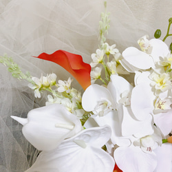 受注制作 １名様限定 No.183 クラッチブーケ 結婚式 ウエディング 和装 和婚 紅白ウエディングブーケ 8枚目の画像