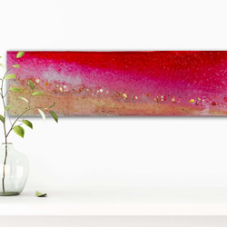 セール現品販売　即納　新色　壁掛けアートパネル 壁飾り ビーチ 90×25 桃色　pink 海 5枚目の画像