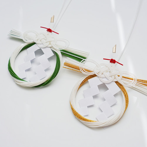 お正月飾り 2024 - 鶴（金） しめ縄・しめ飾り mizuhiki-iro 通販