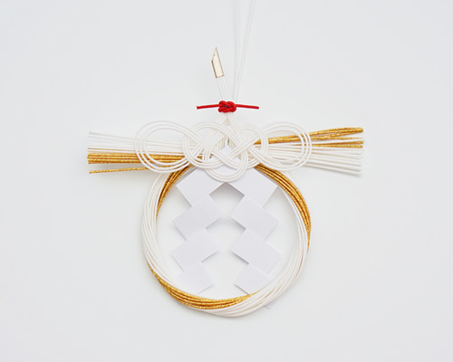 お正月飾り 2024 - 鶴（金） しめ縄・しめ飾り mizuhiki-iro 通販