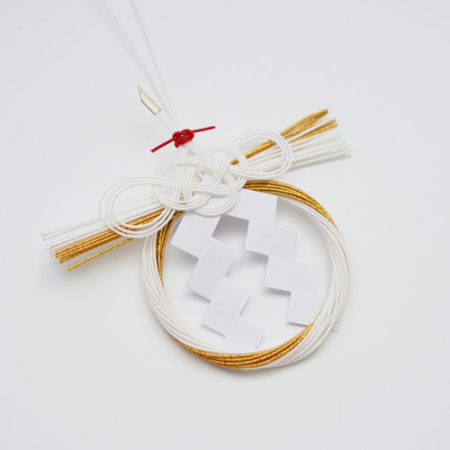 お正月飾り 2024 - 鶴（金） しめ縄・しめ飾り mizuhiki-iro 通販