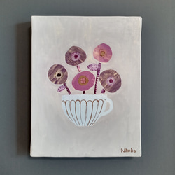 立体的な花柄アクリル画 paint】立体的な花を描く/赤、青、黄色のアクリル絵の具 - YouTube