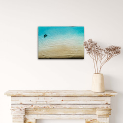新作　壁掛けアートパネル  Sea of Turtles  亀の海　水中　45×30 4枚目の画像