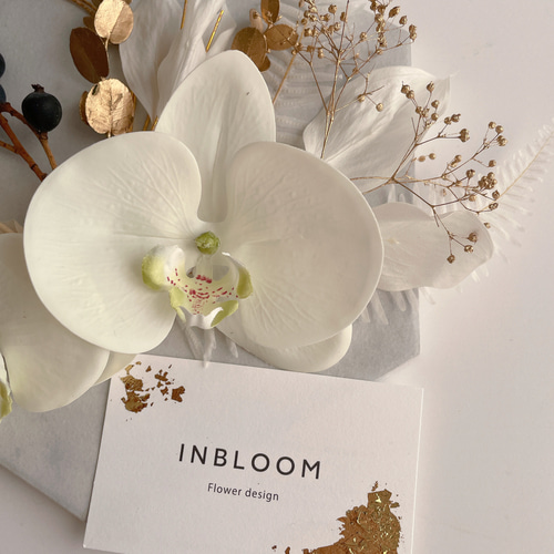 胡蝶蘭 髪飾り ドライフラワー プリザーブドフラワー 造花 白無垢 成人