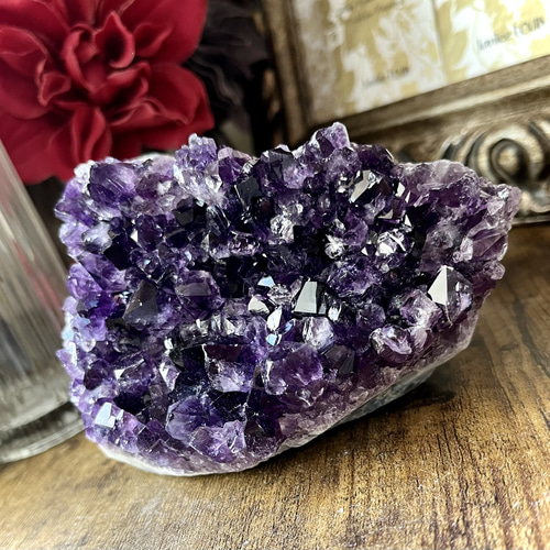 高品質 アメジスト クラスター 969g☆美結晶☆美極濃紫 高品質 アメジスト クラスター 969g☆美結晶☆美極濃紫 アメジスト