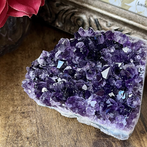 高品質 アメジスト クラスター 561g 天然石　原石☆美結晶☆美極濃紫 高品質 アメジスト クラスター 561g 天然石 原石☆美結晶☆美極
