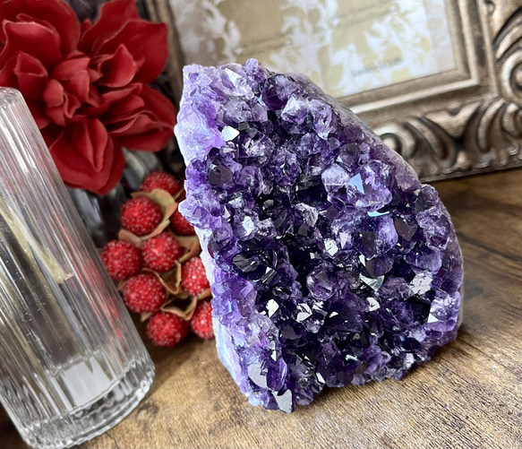 POWTAXBJGD 未加工天然アメジストクォーツクリスタルワンド 粗い