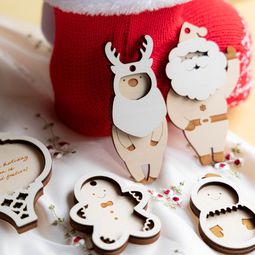 クリスマス⌇オーナメント, 木製「White Christmas