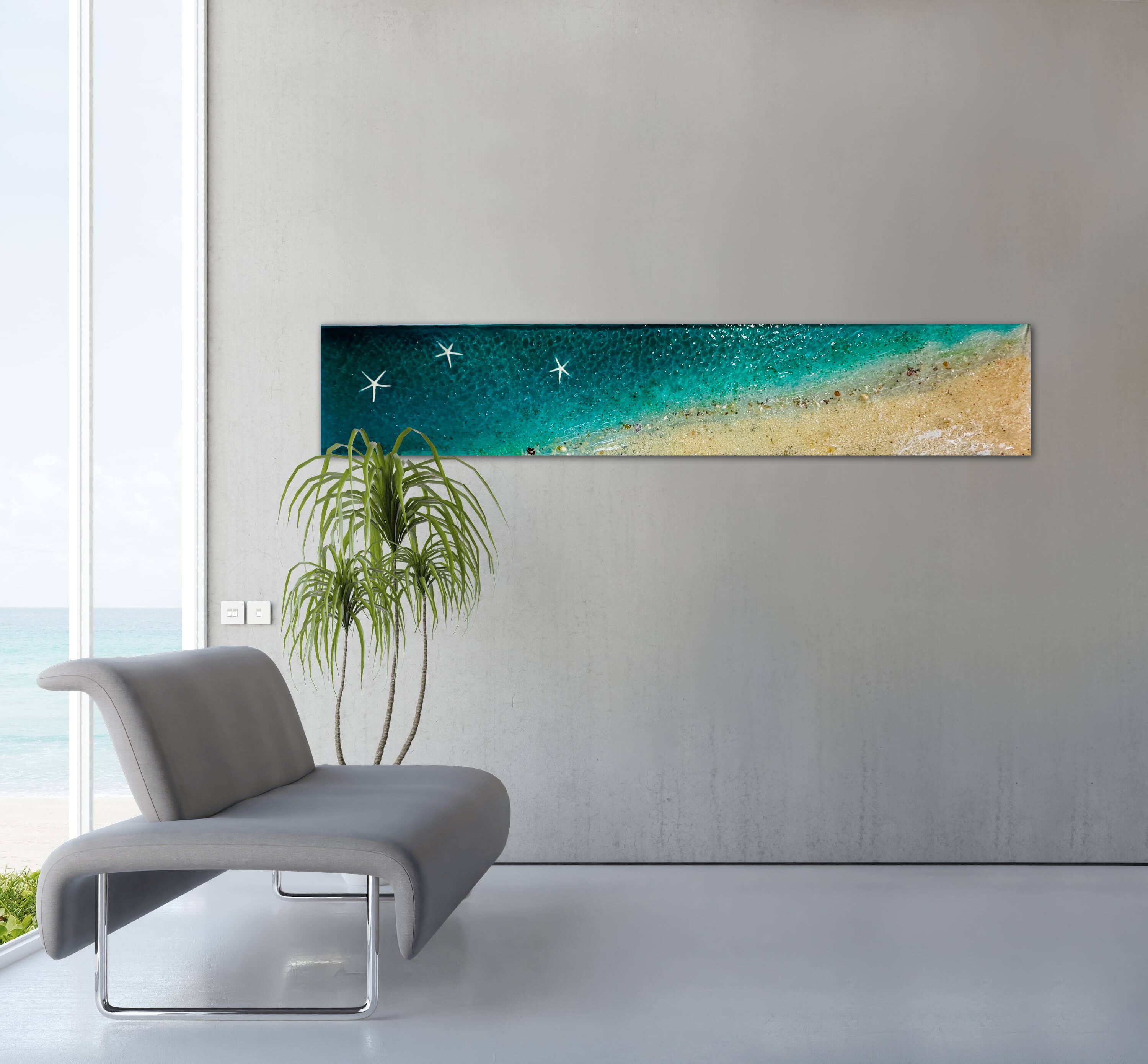 ocean（＃3）】アートパネル テクスチャーアート モノトーン