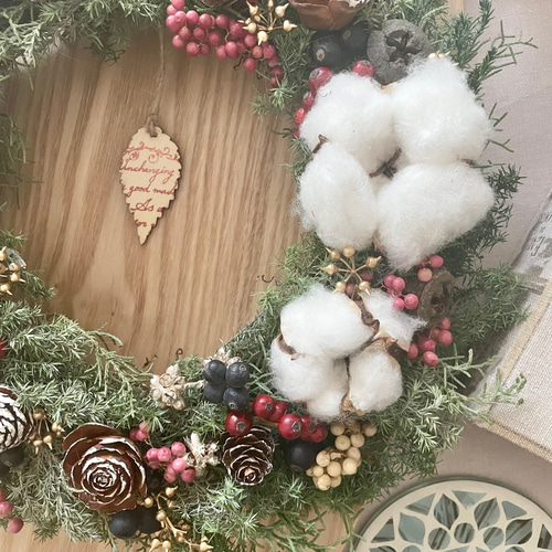 Xmas＊ ドライフラワーのクリスマスリース ver.2 ドライフラワー N's