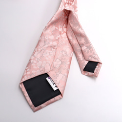 京の錦織　光峯錦織工房　紋様を楽しむ　猫の柄　ピンク　ネクタイ 5枚目の画像