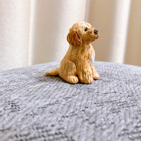 ラブラドゥードル　ミニチュア　子犬　犬　フィギュア　置物　オブジェ 5枚目の画像
