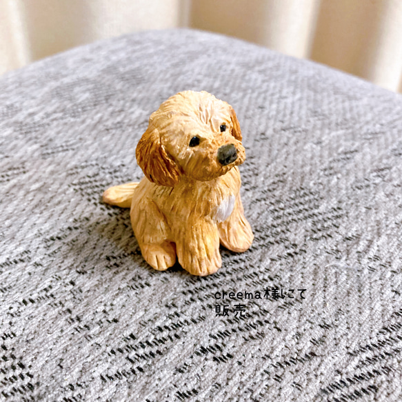 ラブラドゥードル　ミニチュア　子犬　犬　フィギュア　置物　オブジェ 2枚目の画像