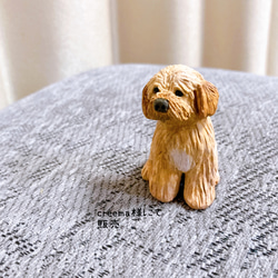 ラブラドゥードル　ミニチュア　子犬　犬　フィギュア　置物　オブジェ 3枚目の画像