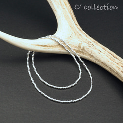 C2N-3-45 Silver Beads Necklace 2,5mm シルバービーズネックレス 45cm 1枚目の画像