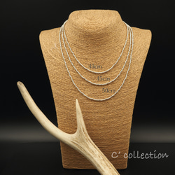 C2N-3-50 Silver Beads Necklace 2,5mm シルバービーズネックレス 50cm 4枚目の画像