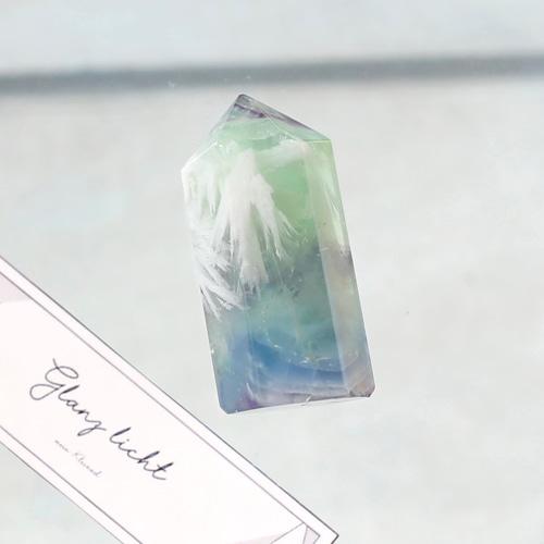 エンジェルフェザーフローライト ミニサイズ 六角柱 ポイント 天然石