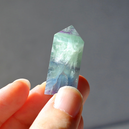 エンジェルフェザーフローライト ミニサイズ 六角柱 ポイント 天然石