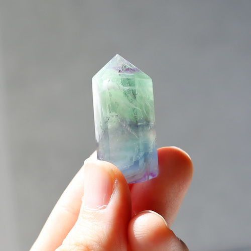 エンジェルフェザーフローライト ミニサイズ 六角柱 ポイント 天然石