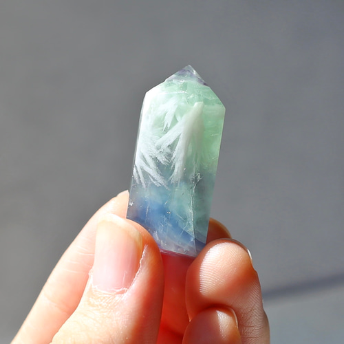 エンジェルフェザーフローライト ミニサイズ 六角柱 ポイント 天然石