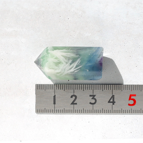 エンジェルフェザーフローライト ミニサイズ 六角柱 ポイント 天然石