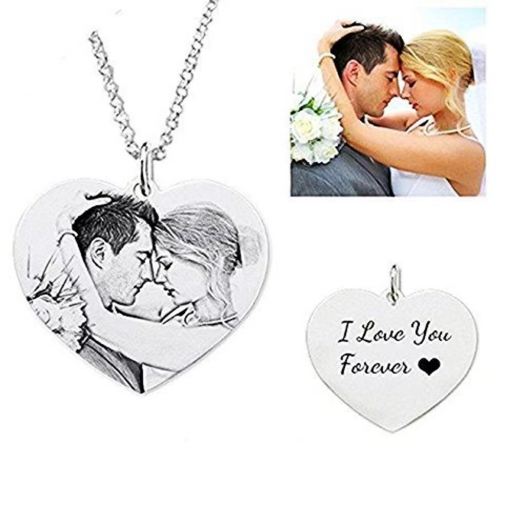 オーダーメイド 名入れネックレス 名前ネックレス肖像画 ネームネックレス似顔絵 カスタムネックレス 夫婦周年記念日