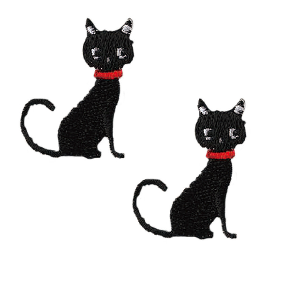 新商品！ご入園・進級準備に！『ミニワッペン  ミニワッペン 　黒ネコ　4枚セット♪』 1枚目の画像