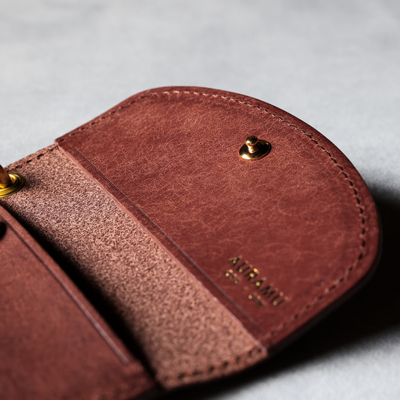 送料無料 AURAMU 三つ折り キーケース コインケース カードケース イタリアンレザー ソレイユ TOTTI 14枚目の画像