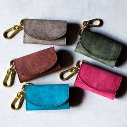 送料無料 AURAMU 三つ折り キーケース コインケース カードケース イタリアンレザー ミスティック TOTTI 8枚目の画像