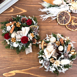 ドライフラワーのミニリース ホワイト 【再販】 fit=scale-down,w=1200