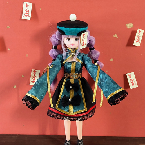 ドール服 リカちゃん 27cmドール ハロウィン キョンシー チャイナ