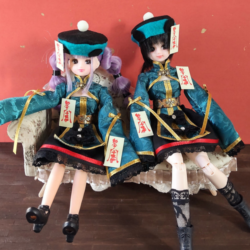 ドール服 リカちゃん 27cmドール ハロウィン キョンシー チャイナ