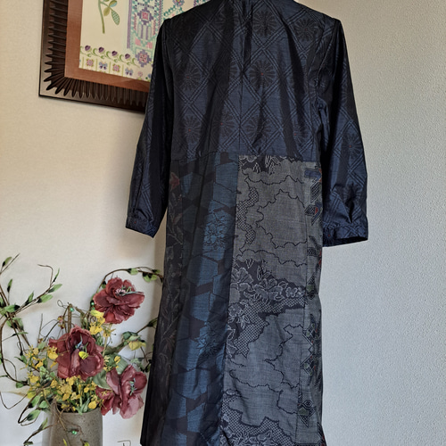 ☆ 着物リメイク/パッチワーク/ハイウエスト フレアライン