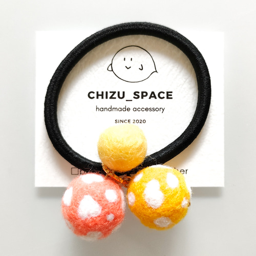 No.25》カラフルな羊毛フェルトのヘアゴム ヘアゴム chizu 通販 
