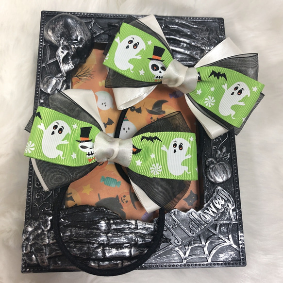 オーガンジーリボンヘアゴム“trick or treat !!” 🎀オーガンジーリボンヘアゴム🎀 -ショップニュース：心斎橋オーパ-