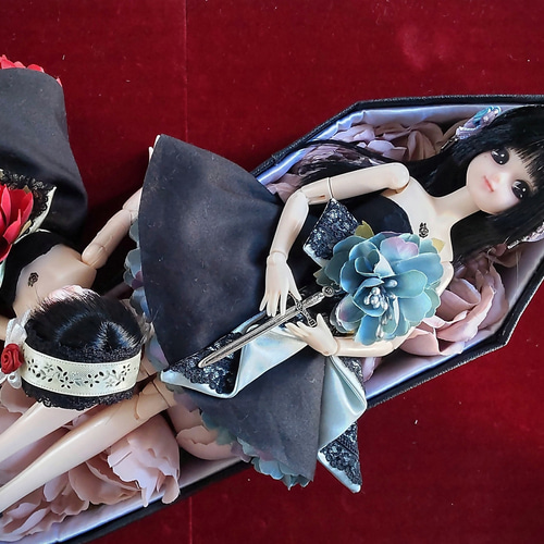 ドール服 リカちゃん 27cmドール クリスマス ハロウィン 薔薇のパニエ