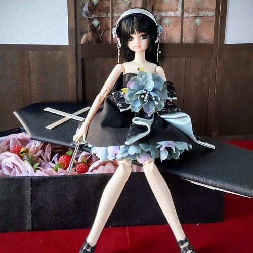 ドール服 リカちゃん 27cmドール ホワイトクリスマス ドレス