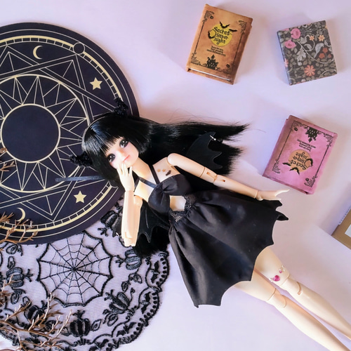 ドール服 リカちゃん 27cmドール ハロウィン 小悪魔♡ドレス ドール服 リカちゃん 27cmドール ハロウィン 小悪魔♡ドレス
