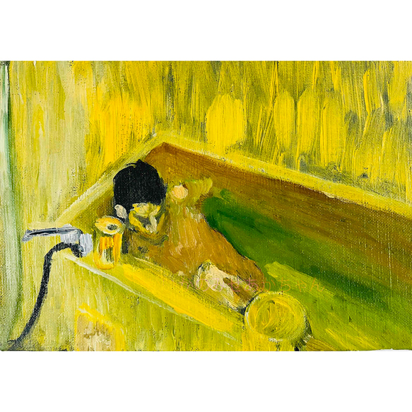 16×23㎝「痒い背中」油彩・原画・サムホール 16×23㎝「痒い背中」サムホール・油彩・原画 N 絵画 かいがのみせ