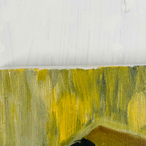 16×23㎝「痒い背中」サムホール・油彩・原画 N 絵画 かいがのみせ