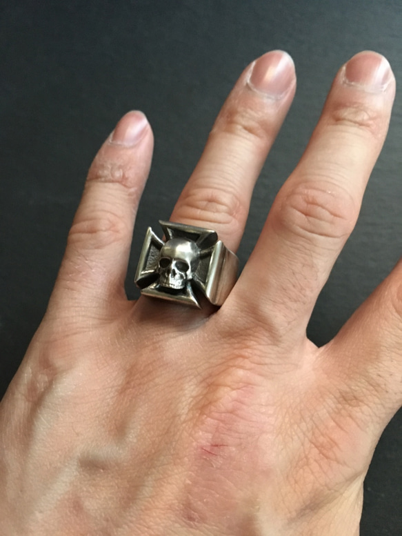 Iron Cross Skull Ring 8枚目の画像