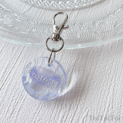 パープルローズドレス フラワーチャーム レジンチャーム キーホルダー パープルローズドレス フラワーチャーム レジンチャーム