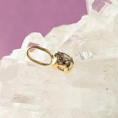 ガッサンダイヤモンドの一粒ペンダントトップ 見積商品) ペンダントトップ ダイヤモンド 一粒 0.1ct 18金 K18