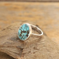 Natural Blue Turquoise Ring　天然ブルーターコイズのリング　silver925 3枚目の画像