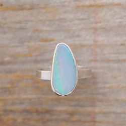 Australian Boulder Opal Ring　ボルダーオパールのリング　silver925 7枚目の画像