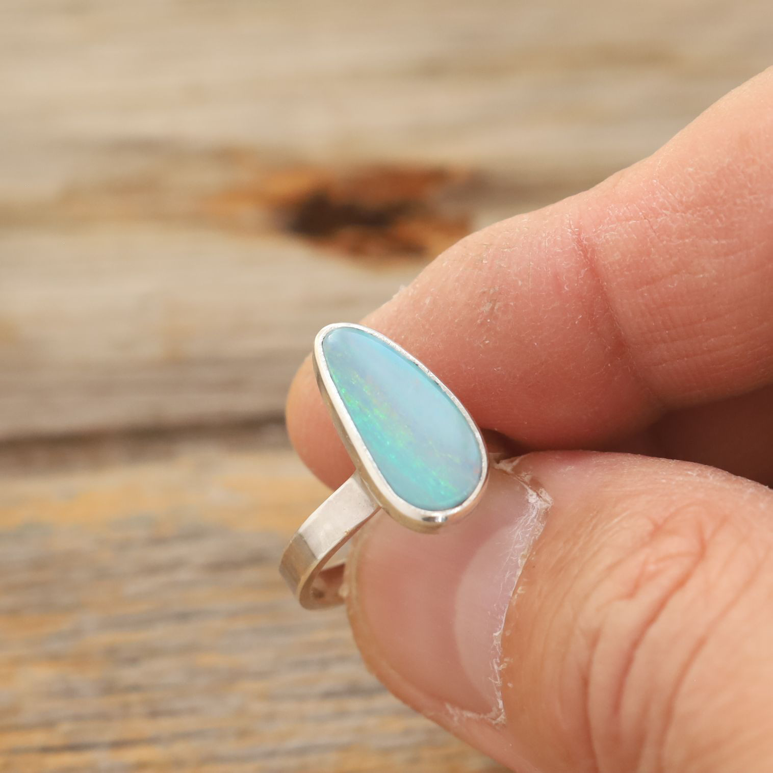 Australian Boulder Opal Ring　ボルダーオパールのリング　silver925