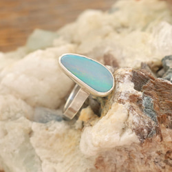 Australian Boulder Opal Ring　ボルダーオパールのリング　silver925 5枚目の画像