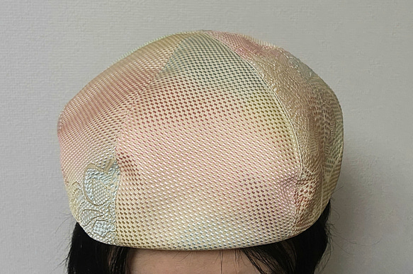 ベレー帽 ピンク グラデーション 丸いシルエット S～Mサイズ 2枚目の画像